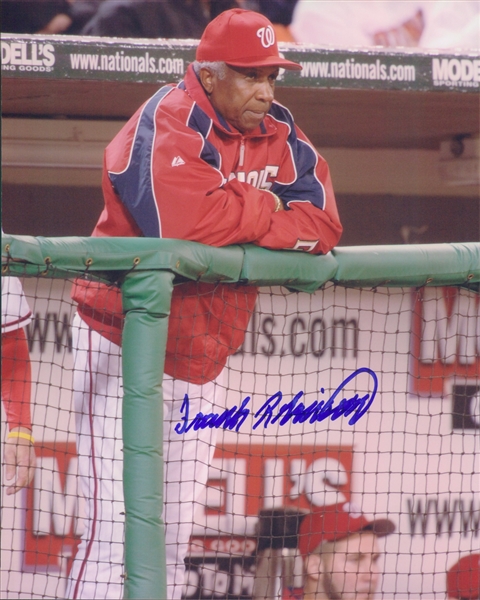 2005-2006 Frank Robinson Washington Nationals Autographed Color 8"x10" Photo (JSA)