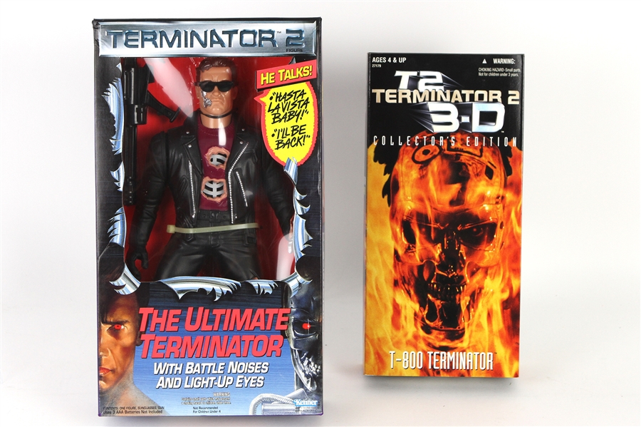 1991-97 Arnold Schwarzenegger Terminator 2 MIB Action Figures - Lot of 2