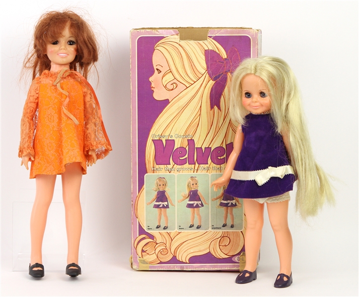 1969-70 Crissy & Velvet Hair Growing Dolls - Lot of 2
