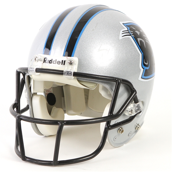 2003-04 Jake Delhomme Carolina Panthers Game Worn Helmet (MEARS LOA)