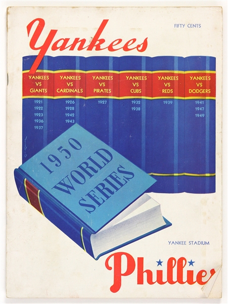 1950 New York Yankees Philadelphia Phillies Yankee Stadium Scored World Series Game 4 Program