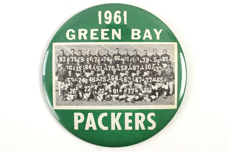 1961 Green Bay Packers 6" Team Photo Pinback Button