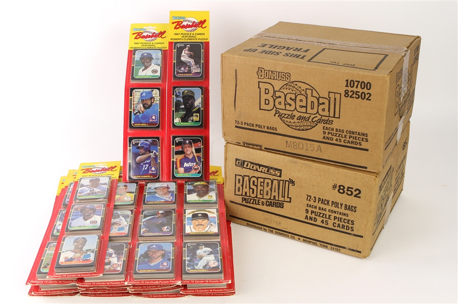 1985-88 Donruss Unopened 3-Pack Baseball Trading Cards - Lot of 163 Packs w/ 7,900+ Total Cards