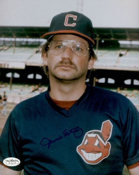 1983-87 Cleveland Indians Jamie Easterly Autographed 8x10 Color Photo (JSA)