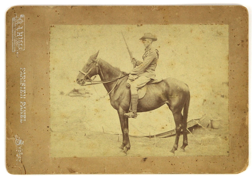 1900 circa Frank S Hagney in Boer War Australian Continent (Jack Johnson’s Sparring Partner) 8x10 Cabinet Photo