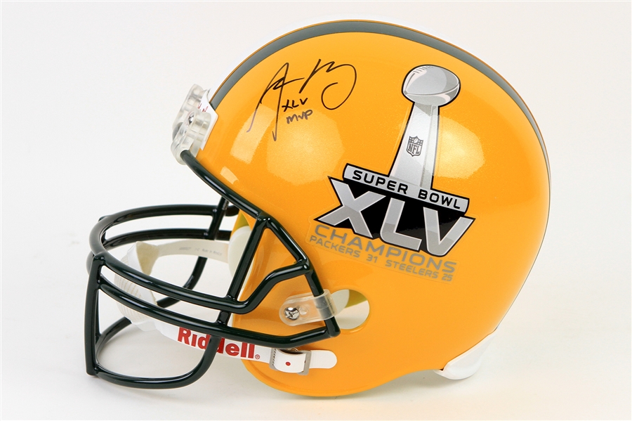 2011 Aaron Rodgers Green Bay Packers Signed Full Size Super Bowl XLV Commemorative Helmet (JSA)