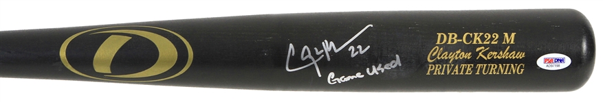 2015 Clayton Kershaw Los Angeles Dodgers Signed Professional Model Game Used D-Bat (MEARS A8 & PSA GU 8.5)