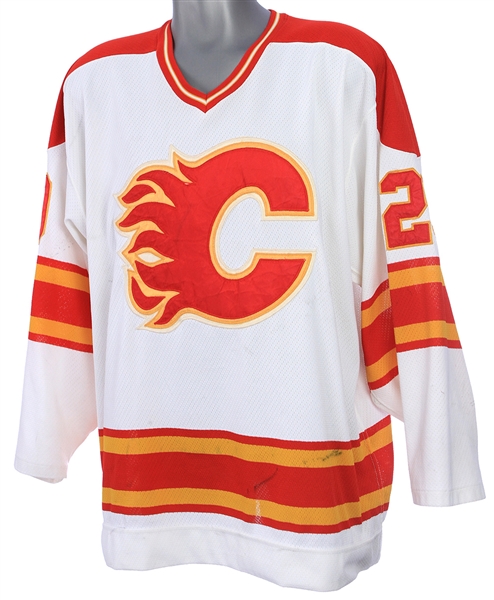 1988-91 Gary Suter Calgary Flames Game Worn Home Jersey (MEARS LOA)