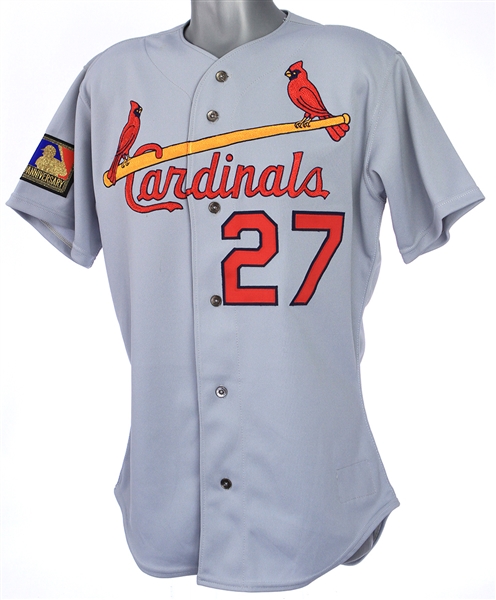 1994 Todd Zeile St. Louis Cardinals Signed Game Worn Road Jersey (MEARS LOA/JSA)