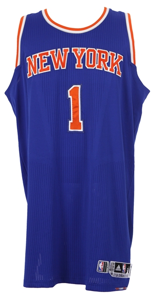2014 (December 12) Amare Stoudemire New York Knicks Game Worn Road Jersey (MEARS LOA/Steiner)