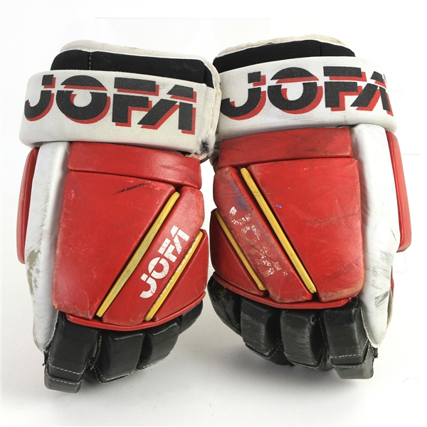1990s Phil Housley Game Worn Jofa Hockey Gloves (MEARS LOA)