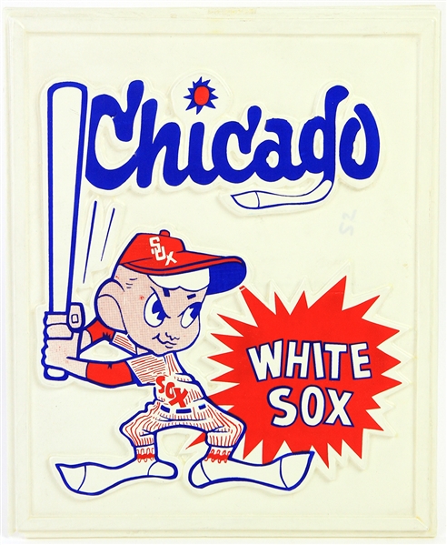 1971-75 Chicago White Sox 9" x 11" Molded Plastic Sign