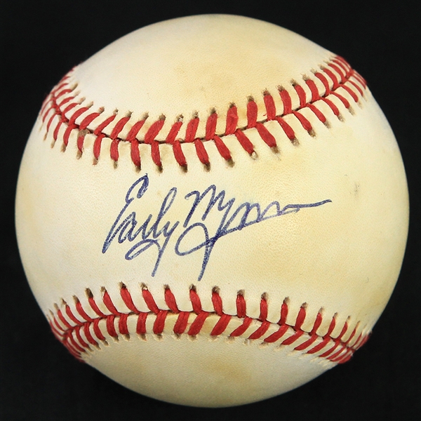1993-94 Early Wynn Cleveland Indians Signed OAL Brown Baseball (JSA)