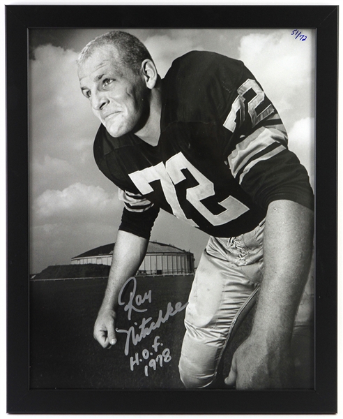 1958-1972 Ray Nitschke Green Bay Packers Signed 18"x 22" Framed Photo (JSA)
