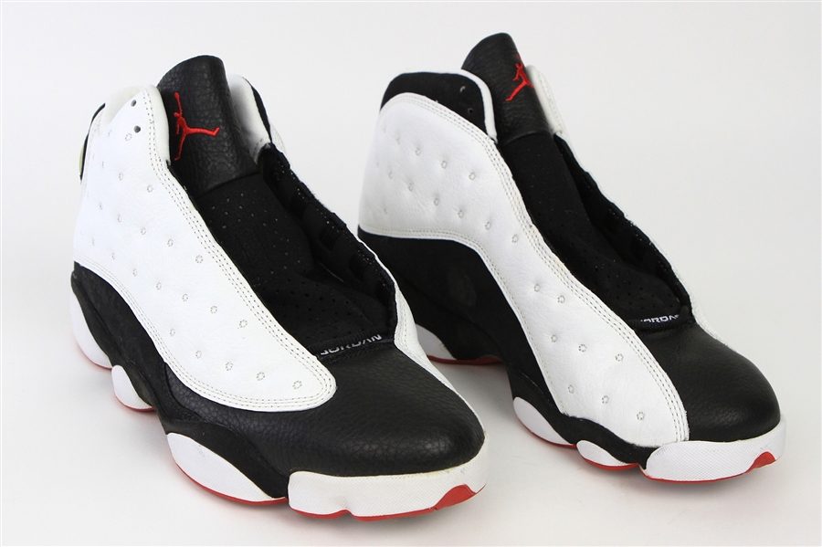 1998 Michael Jordan Chicago Bulls Personal Stock Air Jordan XIII White/Black Sneakers w/ Box (MEARS LOA)