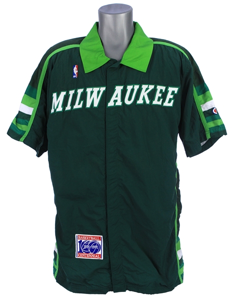 1991-92 Milwaukee Bucks Shooting Shirt (MEARS LOA)