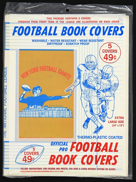 1965 NFL Official Pro Football Book Covers (5) Sealed in Original Product Bag
