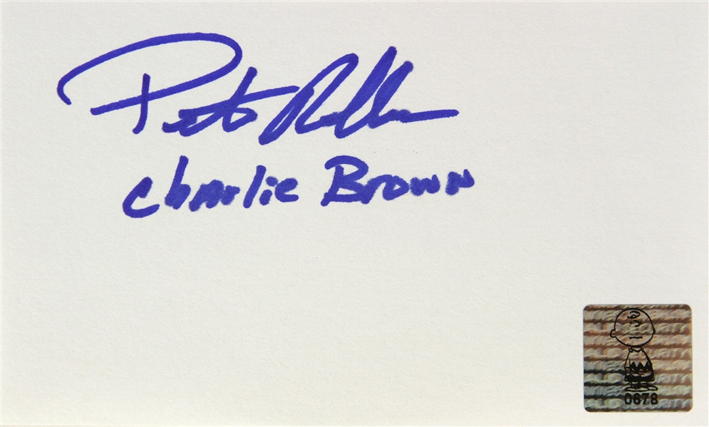 1965 Peter Robbins Charlie Brown Christmas Signed LE 3x5 Index Card (JSA)