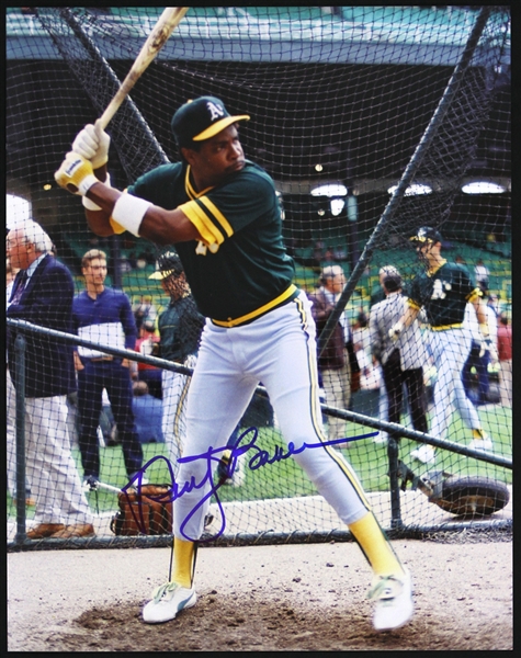1985-1986 Dusty Baker Oakland As Signed 11"x14" Photo (JSA)