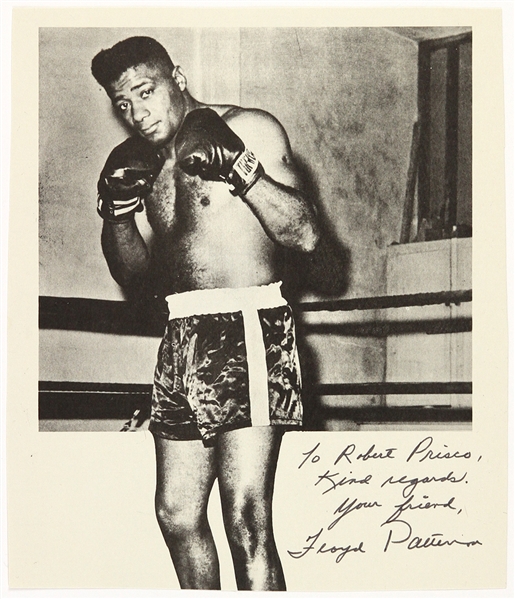 1960s Floyd Patterson Heavyweight Champion Signed 8x10 B&W Photo (JSA)
