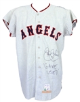 1967 Jay Johnstone California Angels Signed Game Worn Road Jersey + Hardcover Book/Signed Photo (MEARS A9/*JSA*) 