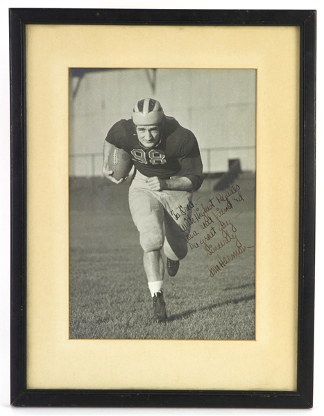 1940 Tom Harmon Michigan Wolverines Signed & Inscribed 9.5" x 12.5" Framed Photo (JSA)