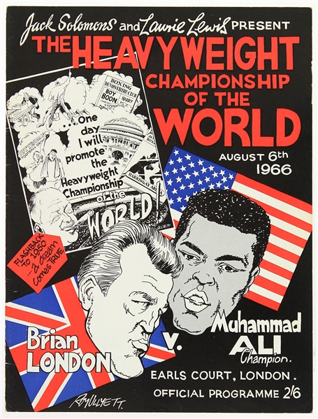 1966 (August 6) Muhammad Ali Brian London Earls Court Heavyweight Title Fight Program