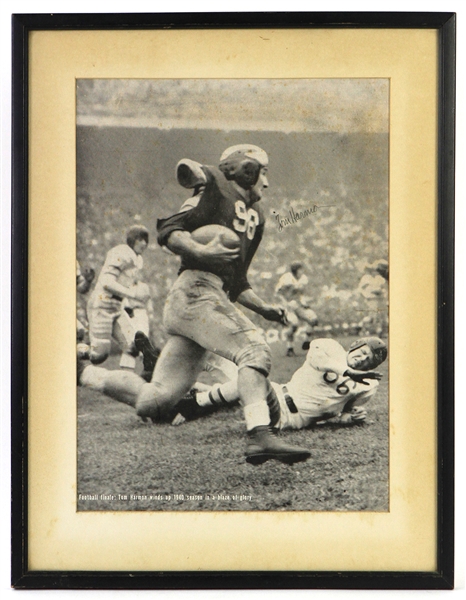 1940 Tom Harmon Michigan Wolverines Signed 14" x 18" Framed Page (JSA)