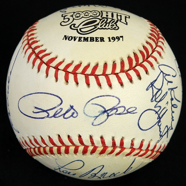1997 3,000 Hit Club Multi Signed ONL Coleman Baseball w/ 13 Signatures Including Willie Mays, Hank Aaron, Stan Musial, Pete Rose & More (PSA/DNA) 121/125 