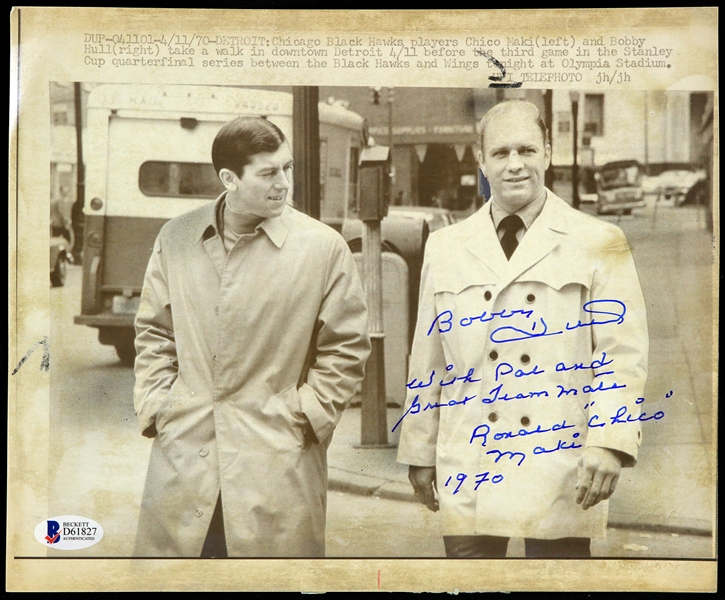 1970 Bobby Hull Chicago Blackhawks Signed 8.25" x 10.25" Wire Photo (Beckett Authentication)
