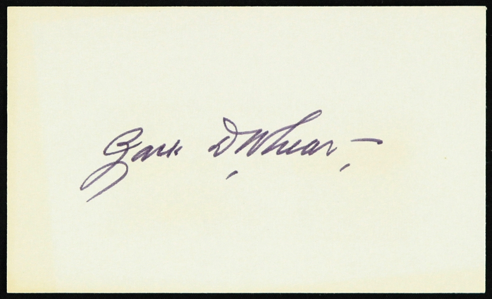 1950s Zack Wheat Brooklyn Robins Signed 3" x 5" Index Card (JSA)