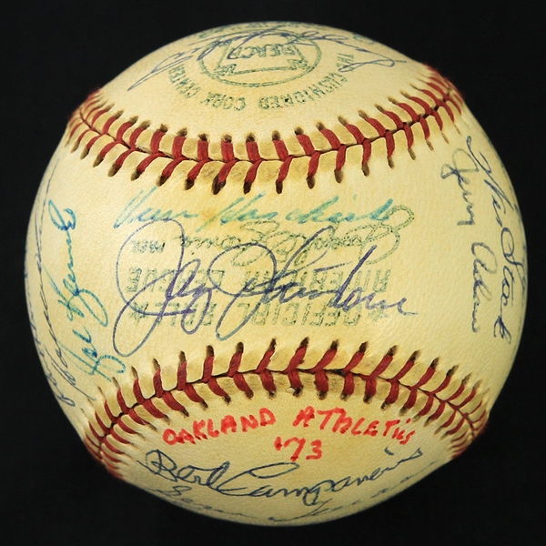 1973 World Series Champion Oakland Athletics Team Signed OAL Cronin Baseball w/ 27 Signatures Including Reggie Jackson, Catfish Hunter, Rollie Fingers, Vida Blue & More (JSA)