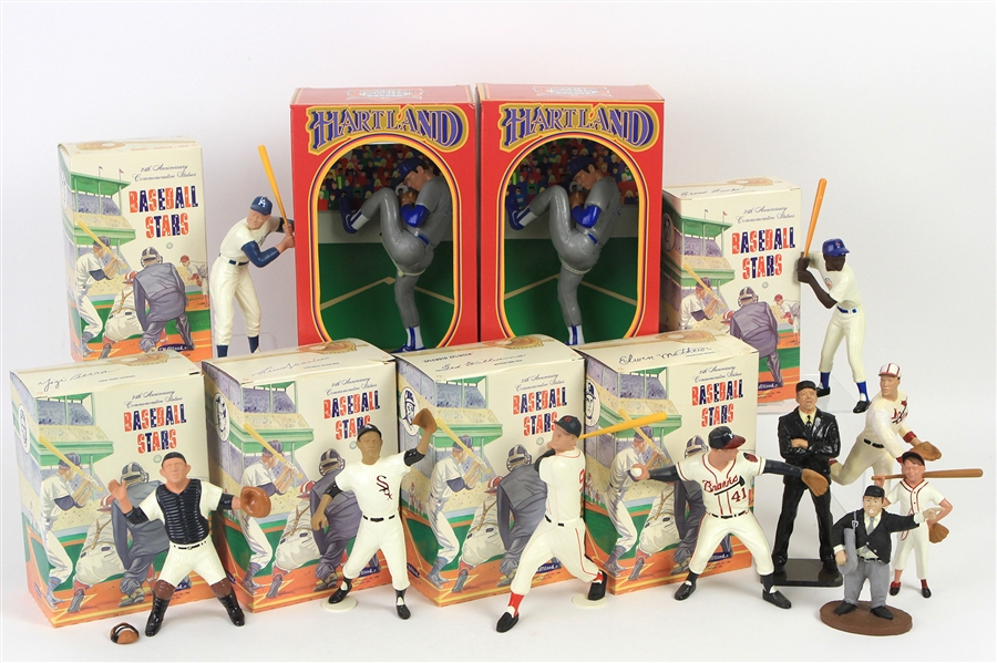 1988 Hartland 25th Anniversary Baseball Statues - Lot of 20 w/ Original Boxes + 4 Loose