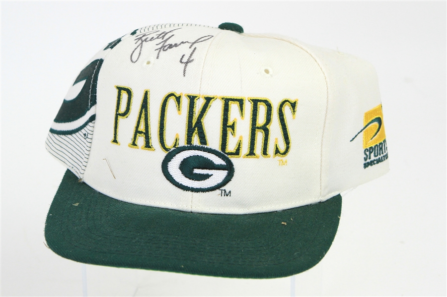1990s Brett Favre Green Bay Packers Signed Sideline Hat (MEARS LOA/JSA)