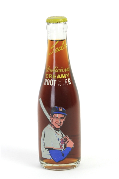 1960s Ted Williams Boston Red Sox Moxie Delicious Creamy Root Beer Sealed Bottle