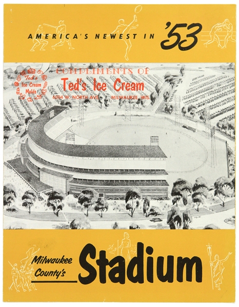 1953 Milwaukee Braves County Stadium Seating Diagram 