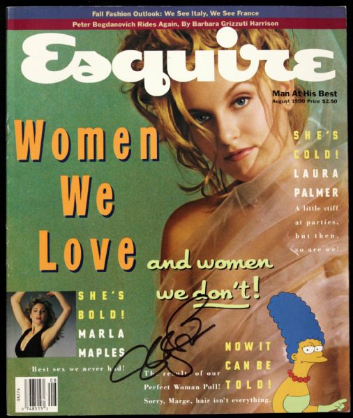1990 Sheryl Lee Twin Peaks Signed Esquire Magazine (JSA)