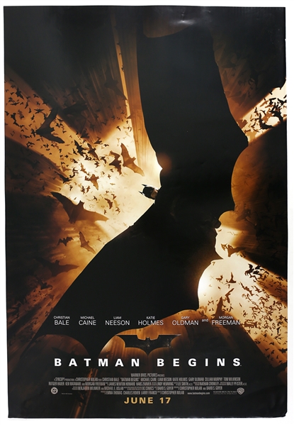 2005 Batman Begins 27"x 40" Film Poster