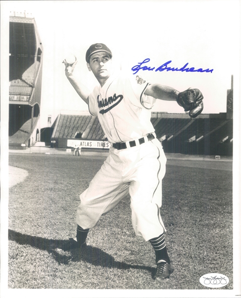 1938-50 Lou Boudreau Cleveland Indians Signed 8" x 10" Photo (*JSA*)
