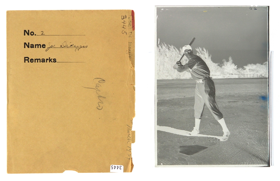 1936-1951 Joe DiMaggio New York Yankees 5"x 7" Photo Negative 