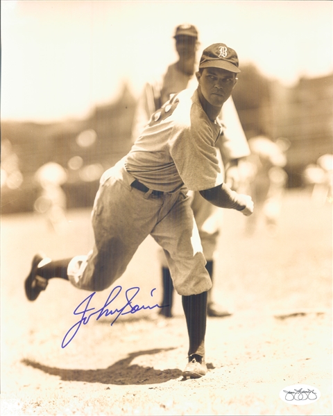 1942 Johnny Sain Boston Braves Signed 8" x 10" Photo (*JSA*)