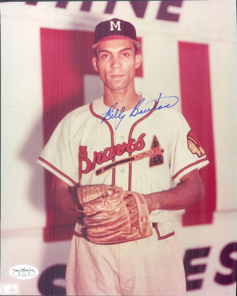 1953-60 Billy Bruton Milwaukee Braves Signed 8" x 10" Photo (*JSA*)