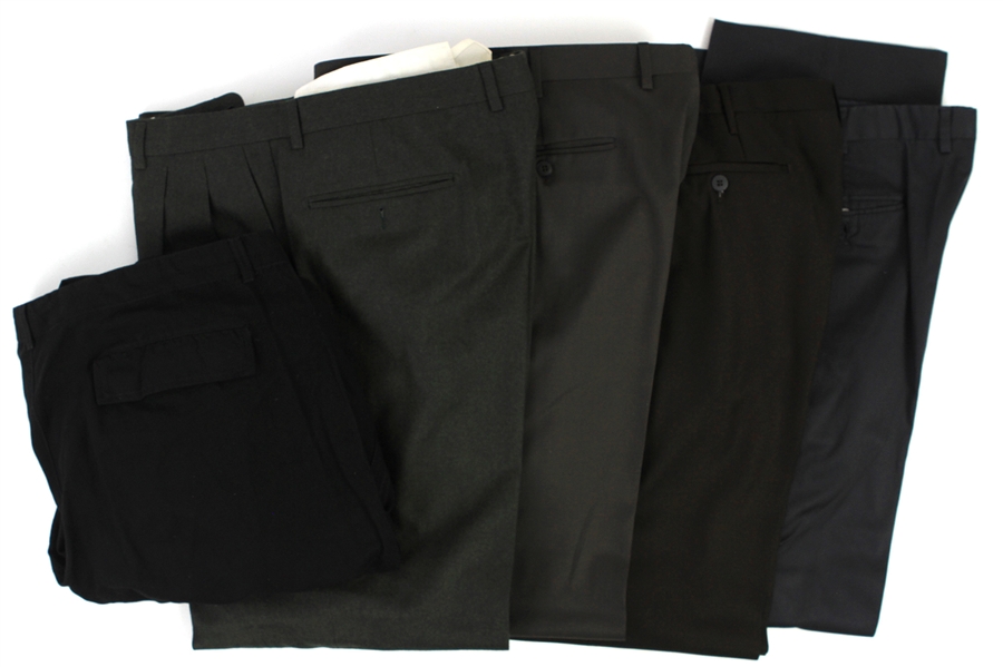 2000s William Shatner Worn Suit & Khaki Pants Collection - Lot of 5 w/ Carroll & Co., Ermenegildo Zegna, Arnold Zimberg & Brioni (Shatner LOA/MEARS LOA)
