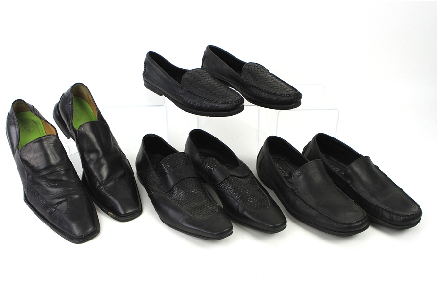 2000s William Shatner Worn Leather Loafer Collection - Lot of 4 Pairs w/ Giorgio Brutini, Ecco, Oliver Sweeney & Zegna (Shatner LOA/MEARS LOA)