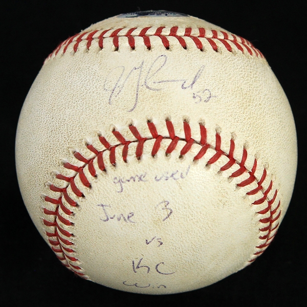 2002 (June 3) Jon Garland Chicago White Sox Signed OML Selig Game Used Baseball (MEARS LOA/JSA)