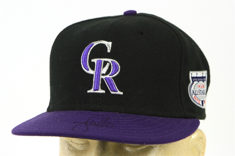 2008 Jamie Quirk Colorado Rockies Signed All Star Game Cap (MEARS LOA/JSA)