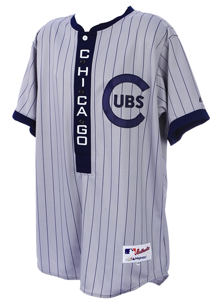 2013 (June 29) Luis Valbuena Chicago Cubs Game Worn 1909 Throwback Road Jersey (MEARS LOA/MLB Hologram)