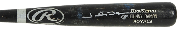 2000 Johnny Damon Kansas City Royals Signed Rawlings Adirondack Professional Model Game Used Bat (MEARS LOA/JSA)