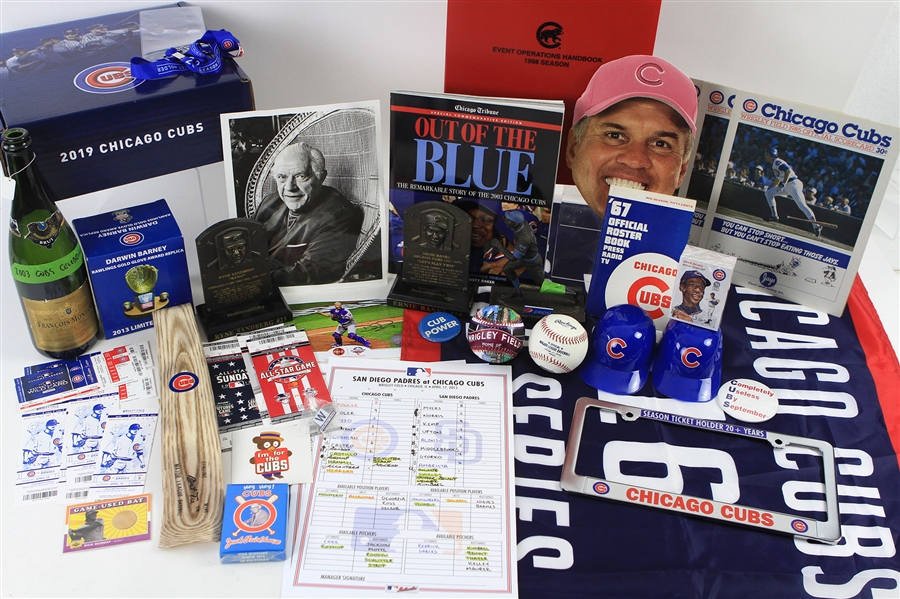 1960s-2010s Chicago Cubs Memorabilia Collection - Lot of 90+ w/ Tickets, Season Seat Holder Items, Postseason & More