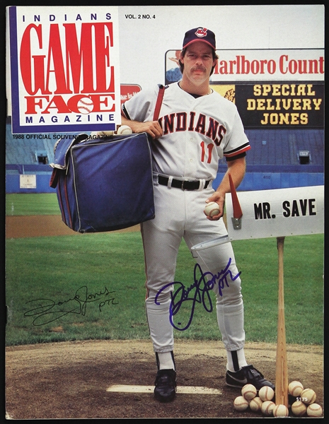 1988 Doug Jones Cleveland Indians Signed Indians Game Face Magazine (JSA)